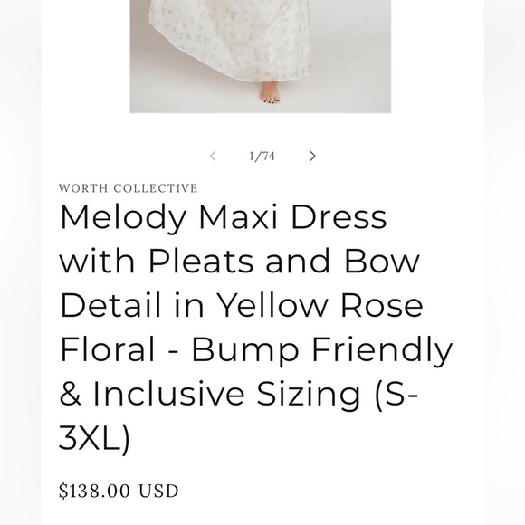 Rose floral maxi dress - Picture 5 of 5